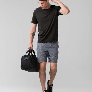 Lululemon Pace Breaker 7” Athletic Gym Shorts Black White Pattern